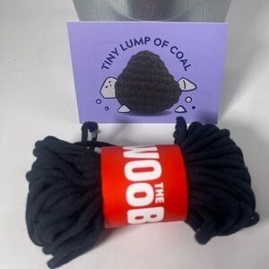 The Woobles Tiny Christmas Lump of Coal Craft Crochet Set Black Naughty List